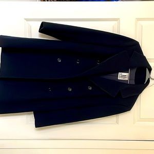 Jones NY Navy Wool Dress Coat